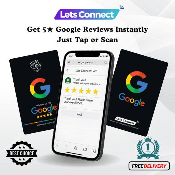 Google Review Card Black Simple-min