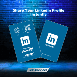LinkedIn Business Card with NFC Tag & QR Code