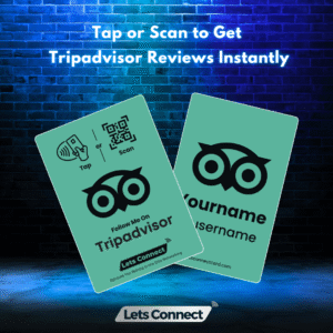 Tripadvisor Business Card with NFC Tag & QR Code