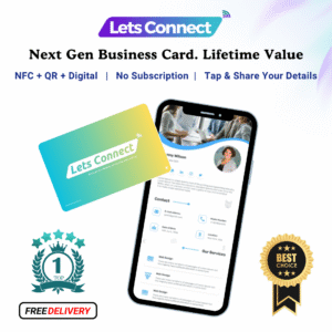 Contactless Business Card with NFC Tag & QR Code