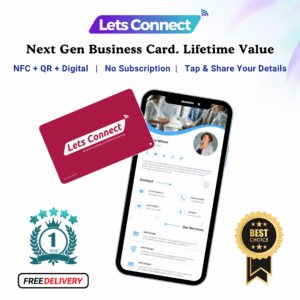 Digital Business Card with NFC Tag & QR Code