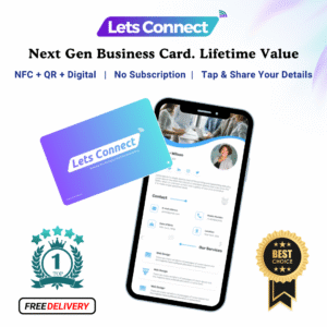 QR Code Business Card with NFC Tag & QR Code