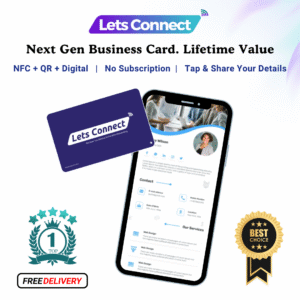 Virtual Business Card with NFC Tag & QR Code