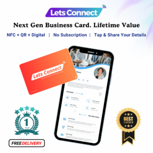 Electronic Business Card with NFC Tag & QR Code