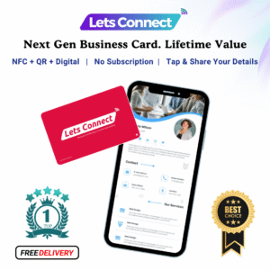 NFC Business Card with NFC Tag & QR Code