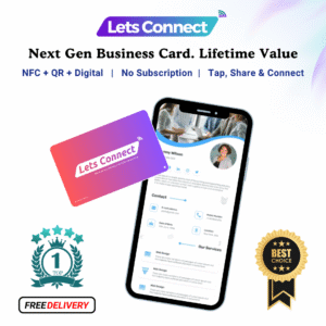 Smart Business Card with NFC Tag & QR Code