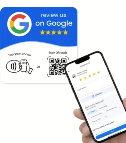 google-review-plaque-White and Blue